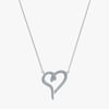 Pave Heart Diamond Necklace - 0.50 CT