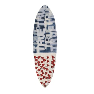 Red, White + True Flag Surfboard