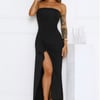 Sunshine Shuffle Strapless Maxi Dress Black