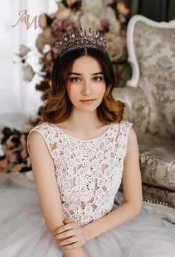 AW Crystal Wedding Tiaras Hair Accessories for Bride