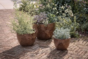 nkuku Dunai Terracotta Planter | Vases & Planters | Small | Brown