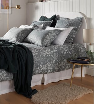 Florence Floral Jacquard 100% Cotton Duvet Cover