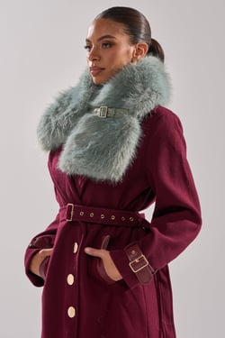AKIRA Have It All Faux Fur Shawl