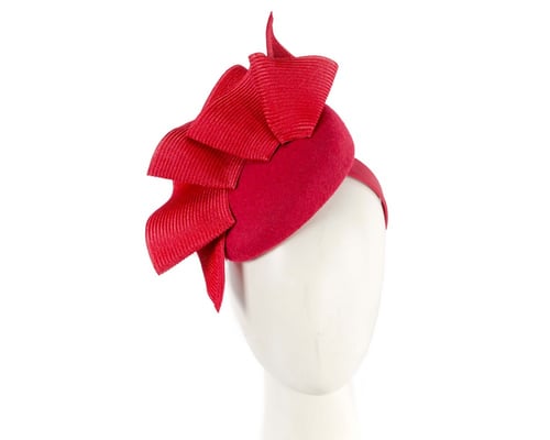 Red pillbox fascinator by Fillies Collection F681