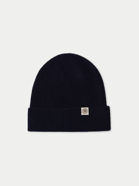 Cashmere Rib Knit Beanie - One Size / navy blazer / AK0231-1574/0000