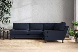 nkuku Marri Right Hand Corner Sofa | Make To Order | Grand | Brera Linen Indigo