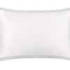 Ivory & Oyster Grey Oxford Pure Silk Pillowcase - Standard / Oxford - Oyster Grey
