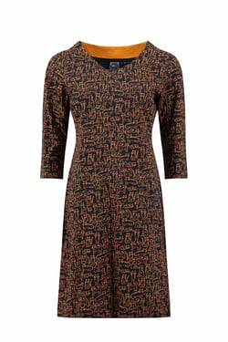 Weird Fish Starshine Printed Jersey Dress Midnight Size 8