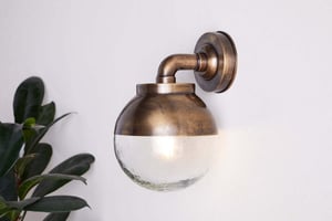 nkuku Abeo Outdoor Wall Lamp | Lights | One Size | Antique Brass