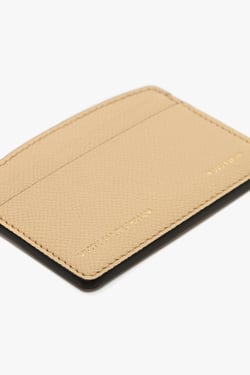 Victoria Beckham Card Holder In Peach Grained Leather - ONE SIZE - Womens