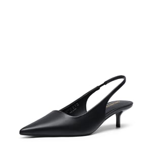 DREAM PAIRS Easy Elegance Pointed Toe Kitten Heel Slingback Heels