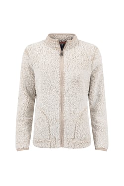 Weird Fish Deliah Cosy Full Zip Fleece Beige Size 8