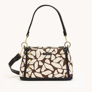 Hammitt Bryant Giraffe Brushed Gold Red Zip Med