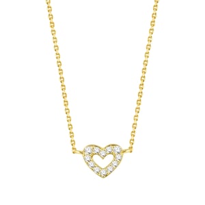 Amore Heart Pendant Necklace 14K Gold