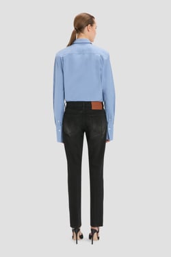Victoria Beckham Perry Shirt In Ocean Mist - 14 - Womens
