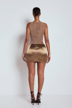 The Kera Satin Mini Dress