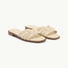 Ivory Leather Slider