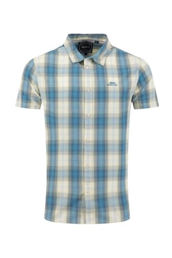 Weird Fish Judd Short Sleeve Check Shirt Bermuda Size XL