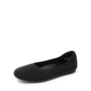 DREAM PAIRS Women   s Knit Round Toe Arch Support Ballet Flats