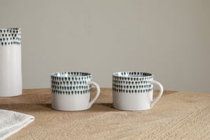 nkuku Juniper Drop Mug Set Of 2 | Tableware | Cream/Juniper | Small ()