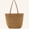 Woven Tapered Tote - Brown / One-Size