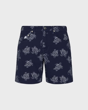 Vilebrequin - Men Bermuda Shorts Ronde Des Tortues - Bermuda - Garonne - Blue - Size 38