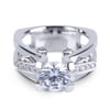 Jeulia Modern Design Round Cut Sterling Silver Ring