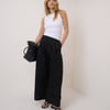 White Ribbed Racer Vest