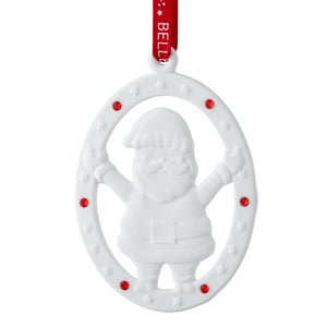 Belleek Living Jolly Santa Ornament