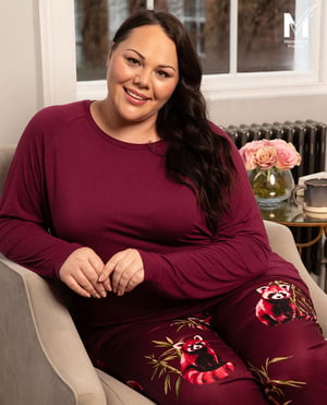 Yasmin Womens Slouch Jersey Pyjama Set - 28