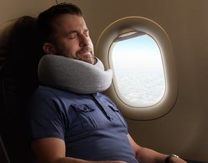 QE Home Neck in Hug Portable Travel Pillow, Grey