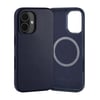 iPhone 16 Leather Slimline Bumper Case (MagSafe Compatible) - Blue
