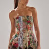 AKIRA Sunday Patchwork Corset Top | Size Small