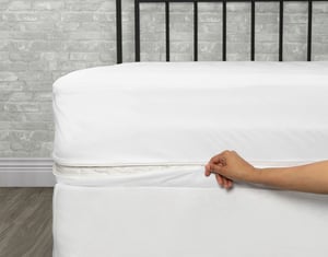 QE Home Sleep Shield Anti Bed Bug Mattress Encasement, White, Twin XL