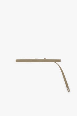 Victoria Beckham Dorian B Finite Belt In Sand Webbing - M-L - Womens