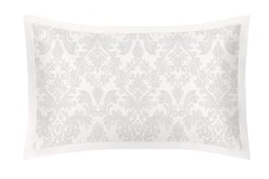 Damask Oxford Pure Silk Pillowcase - Super King / Oxford - Ivory
