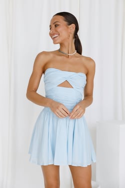 Lets Get It Poppin Dress Blue