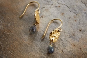 nkuku Veera Labradorite Earrings | Gifting | One Size | Gold