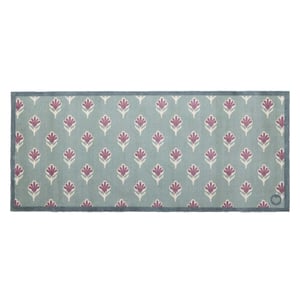 Disty Floral Green Washable Runner - 65x150cm