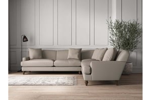nkuku Deni Corner Sofa | Make To Order | Grand | Recycled Cotton Flax