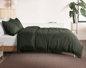 QE Home 350TC BeechBliss TENCEL™ Modal Duvet Cover in Rainforest, Green, King