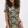 AKIRA Blue Is The New Brocade Mini Dress | Black | Size Large