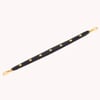 Hammitt Riveted Shoulder Strap Black Pebbled Brushed Gold
