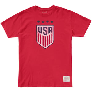 Men's Original Retro Brand USWNT 4 Star Vintage Crest Red Tee / 2X