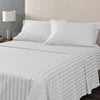 QE Home Luxor Egyptian Cotton Sheet Set in White, Queen
