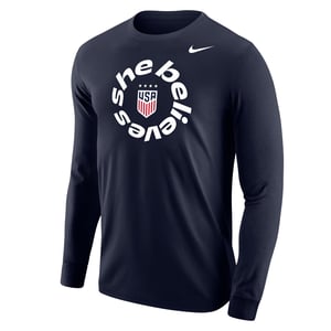 Men's Nike USWNT SheBelieves Circle Core Navy Long Sleeve Tee / 2X