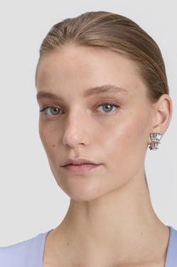 Victoria Beckham Crystal Clip Earrings - ONE SIZE - Womens
