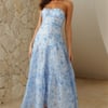 Her Best Version Strapless Maxi Dress Blue