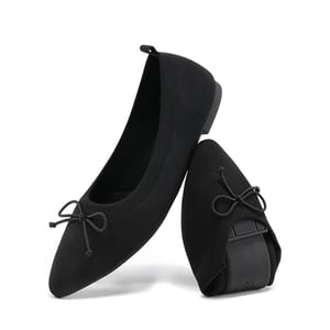 DREAM PAIRS Women   s Foldable Breathable Bow Flats