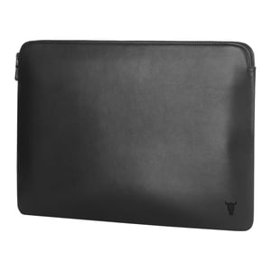 Leather Laptop Sleeve with Zip Closure (for 13" to 16”) - Black